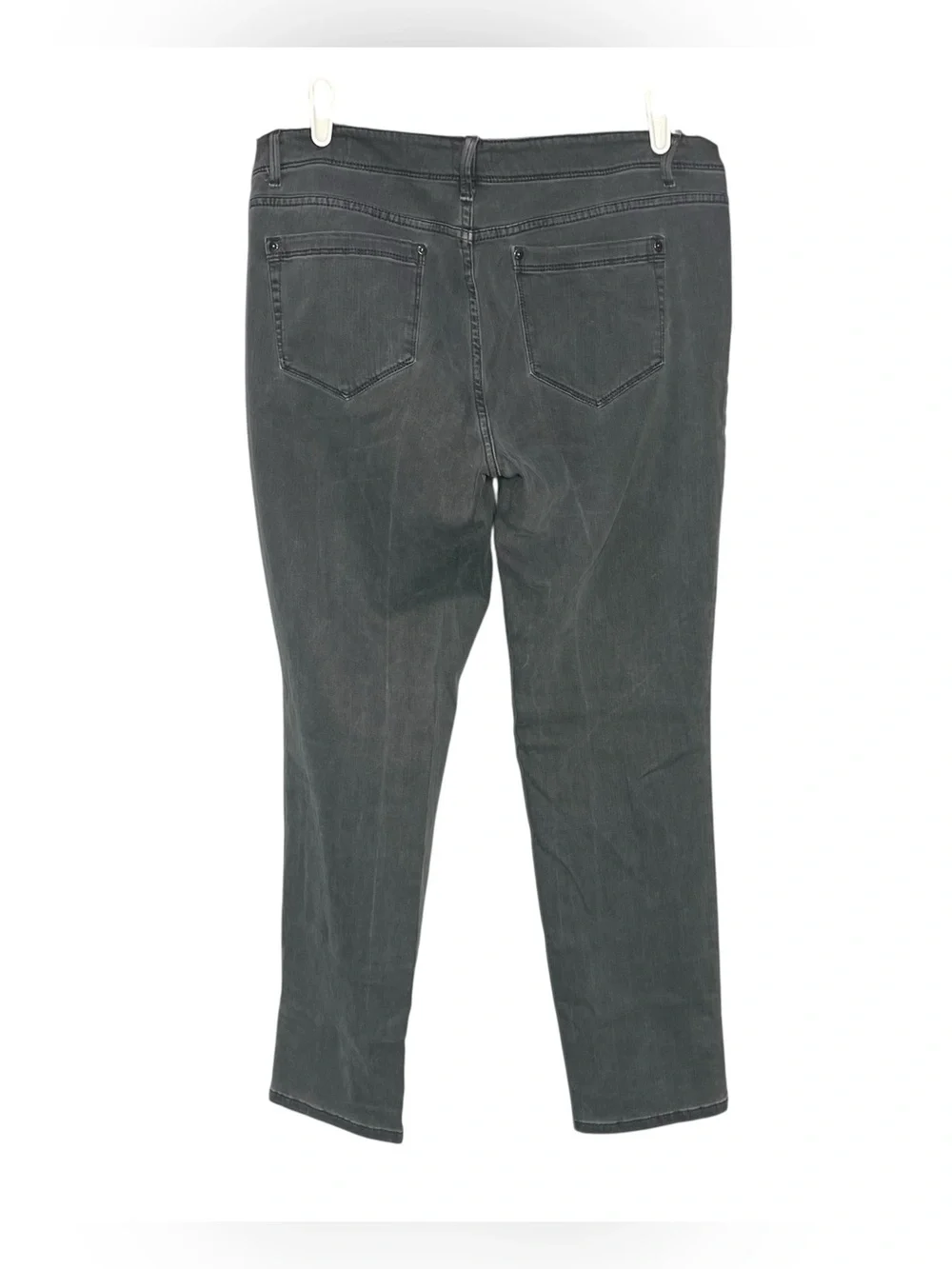 J Jill Authentic Fit Slim Leg Jeans Womens 14 Grey Denim Mid Rise Ankle